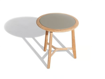 THE SECRET GARDEN - Round teak high side table by Poltrona Frau - view 3